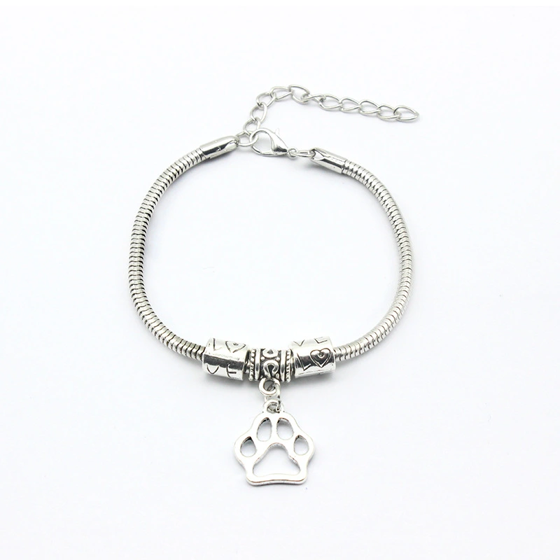 Animal Charm Alloy Dog Paw Bracelet