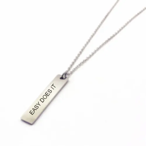 EASY DOES IT Unisex Steel Pendant