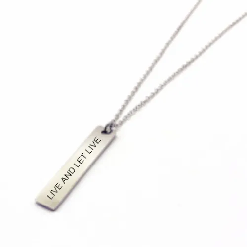 Live and Let Live Steel Pendant