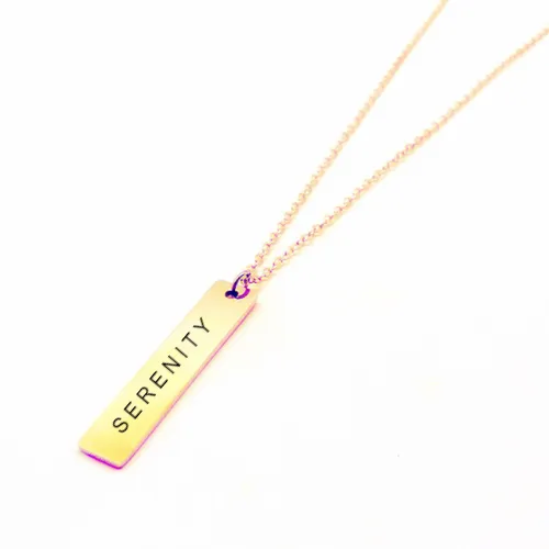 Serenity Gold-Plated Steel Unisex Pendant