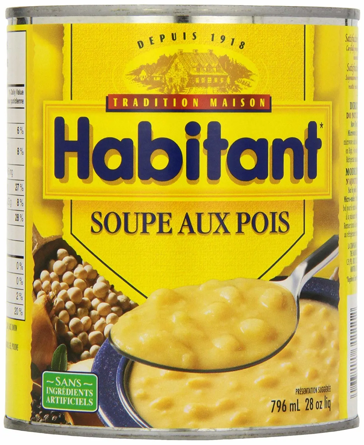 Habitant French Canadian Pea Soup 796ml/28 fl. oz. {Imported from Canada}