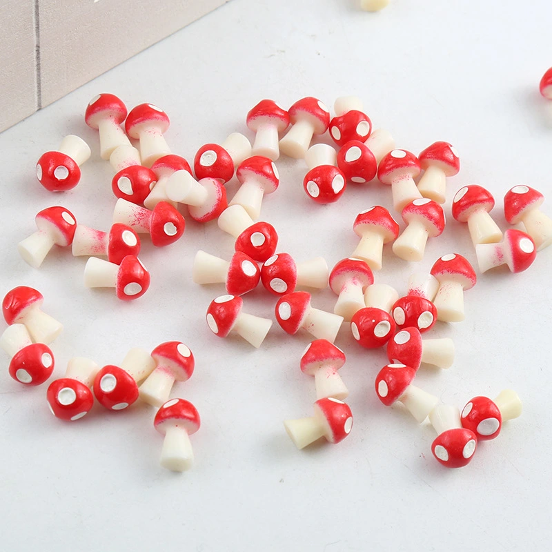 Cartoon Mini Small Mushroom Resin Accessories DIY Handmade Cream Glue Phone Case Decorative Materials