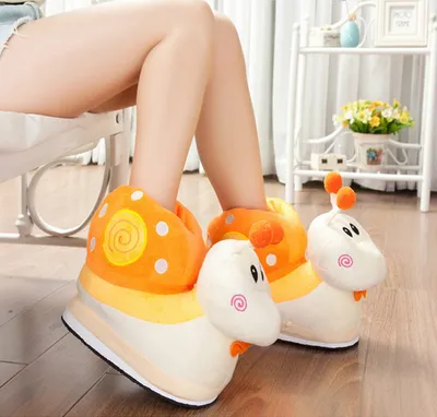 Tall Couple Snail Cartoon Slippers Super Thick