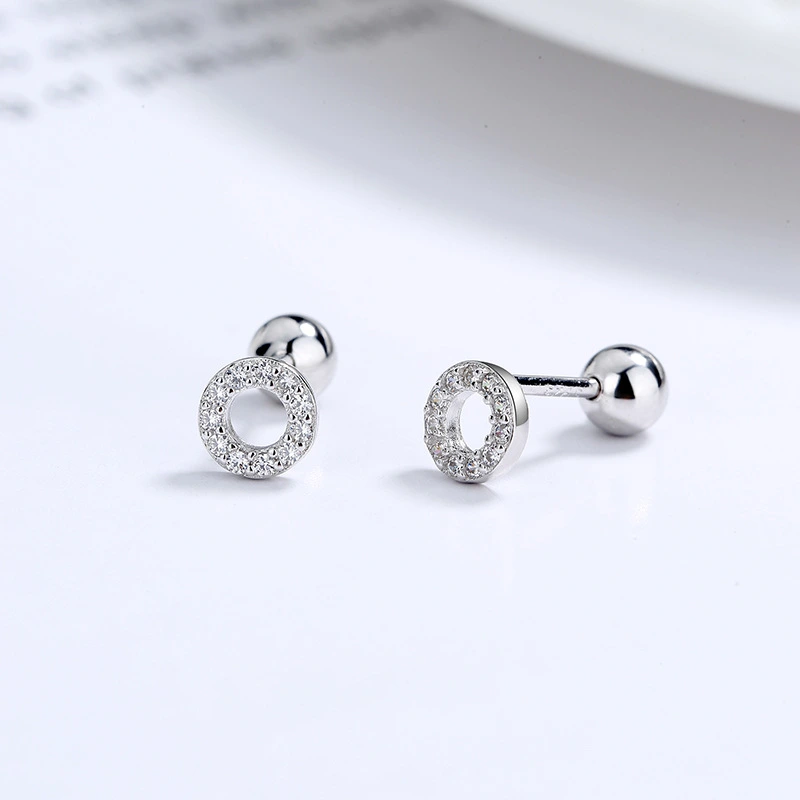 Screw On Detachable Geometric Circle Earrings
