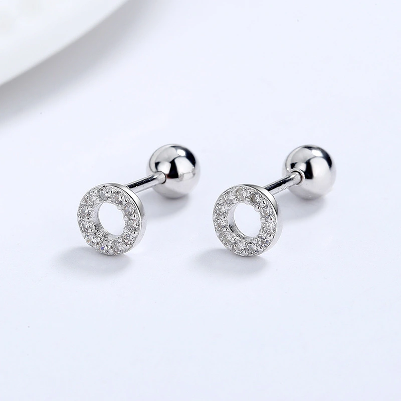 Screw On Detachable Geometric Circle Earrings