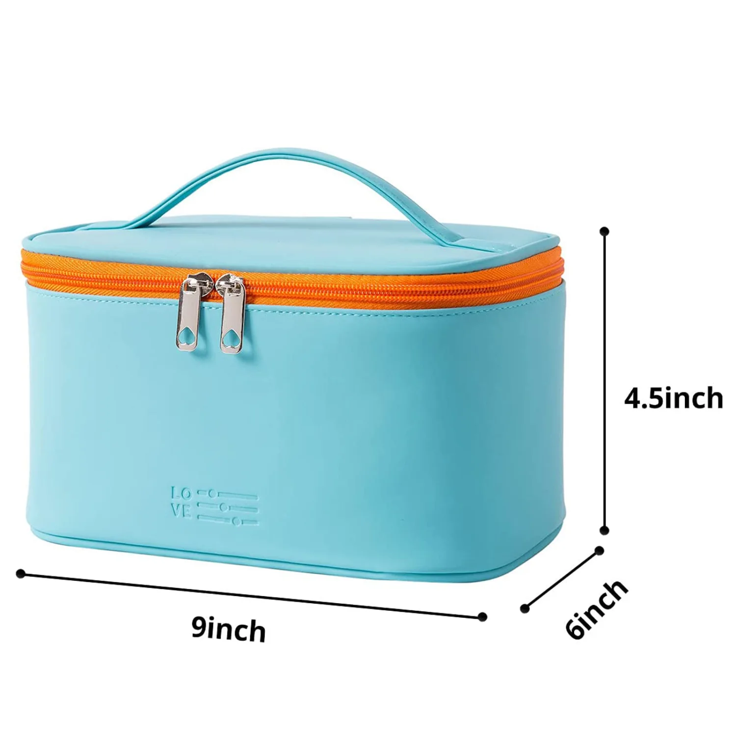 KITENROM Portable Makeup Bag Cosmetic Bags for Women Medium Pouch Cute Purse Make Up Organization Waterproof (Blue)