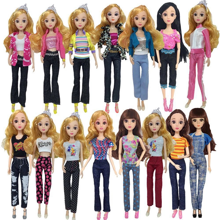 30cm Variety Of Dress-up Doll Tops Pants Fashion Casual Clothing