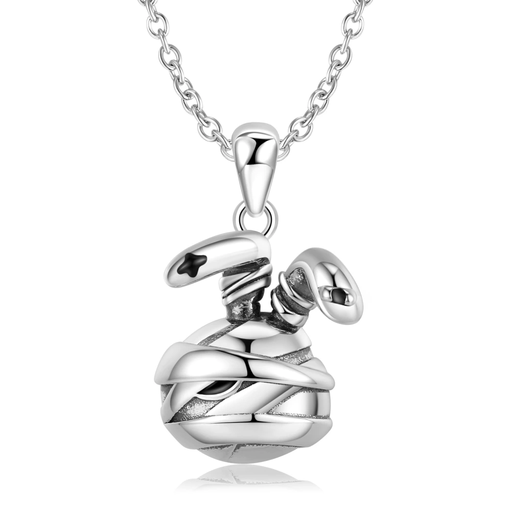 Creative Design Bandage Rabbit Necklace Niche Fashion S925 Sterling Silver Pendant