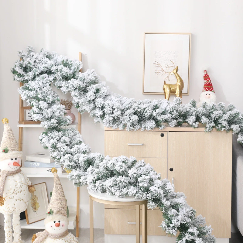 Christmas Decorations White Snow Flocking Cane