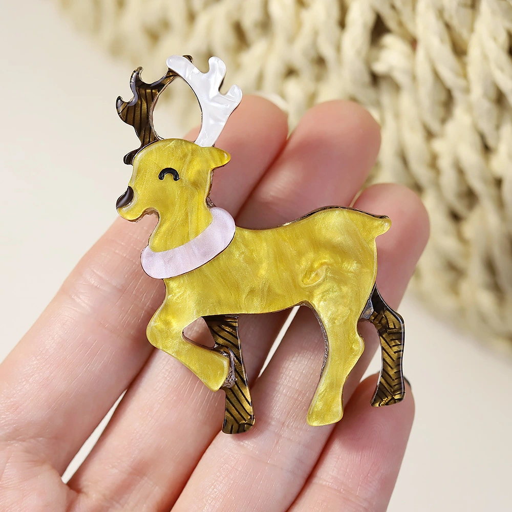 Christmas Acrylic Animal Brooch Sika Deer