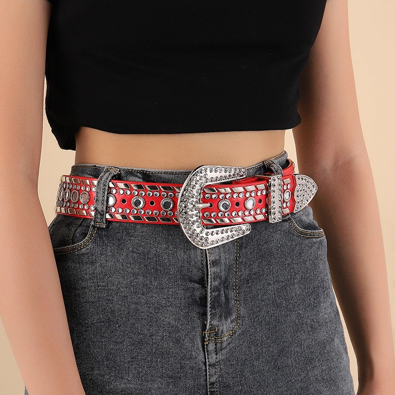 Cattle Vintage Locomotive Rivet With Diamond Inlaid Decorative Belt