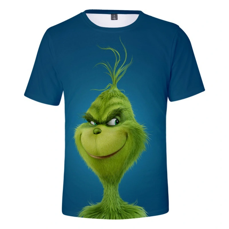 3D Digital Printing Grinch Breathable T-shirt Short Sleeve Men