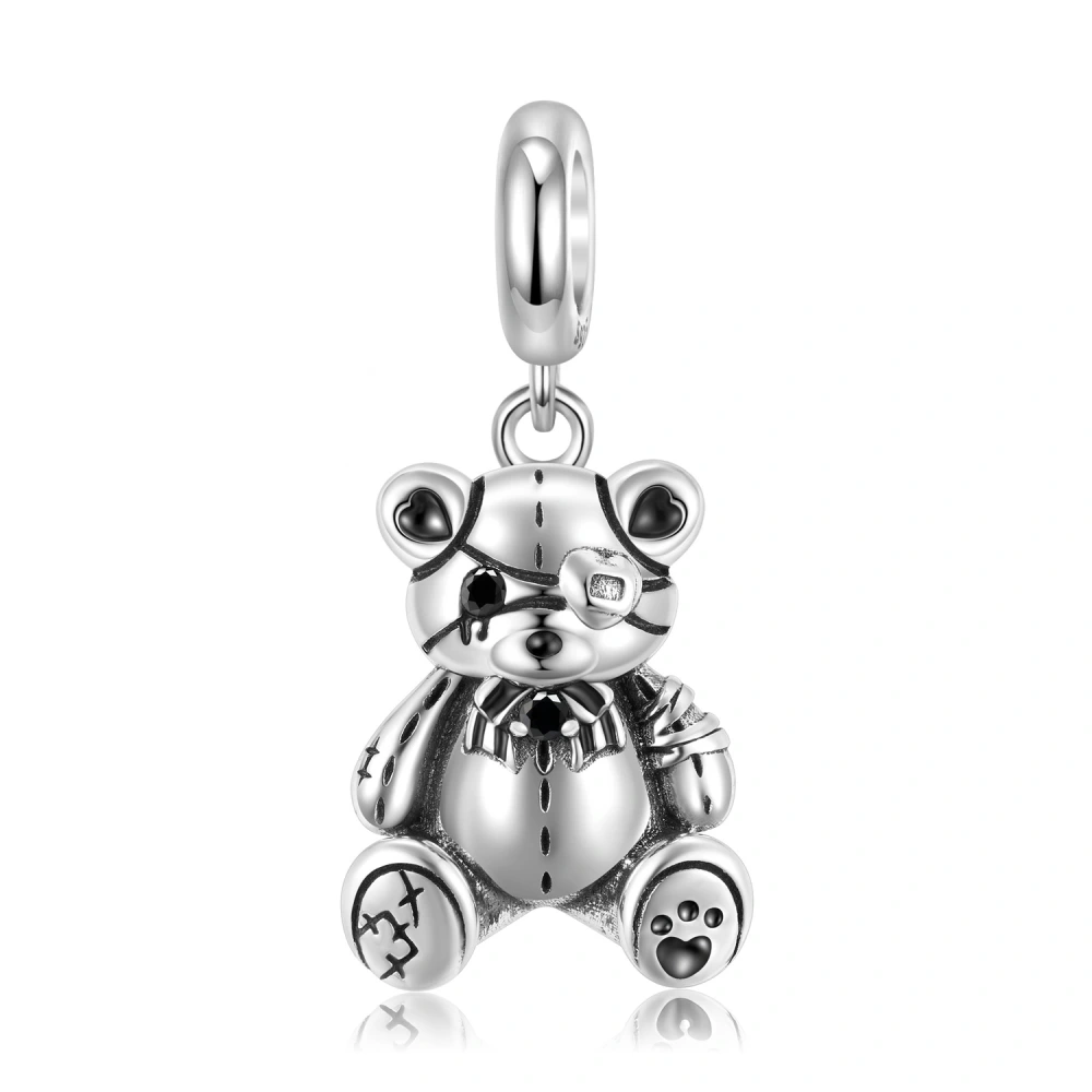 Original Design Violence Candy Rabbit Plain Silver Beads 925 Sterling Silver Bracelet Accessories