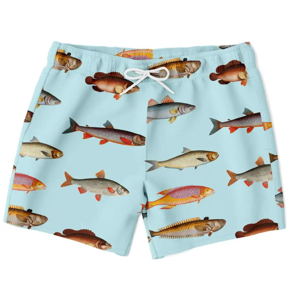 Men's Beach Shorts With Fish Print