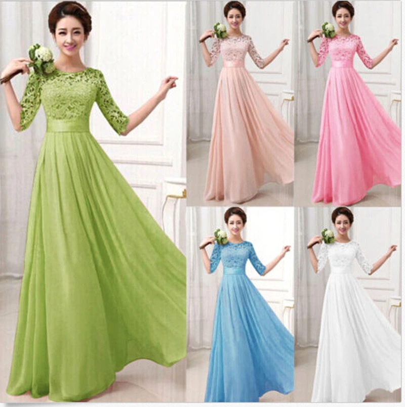 Evening Dress Lace Patchwork Dress