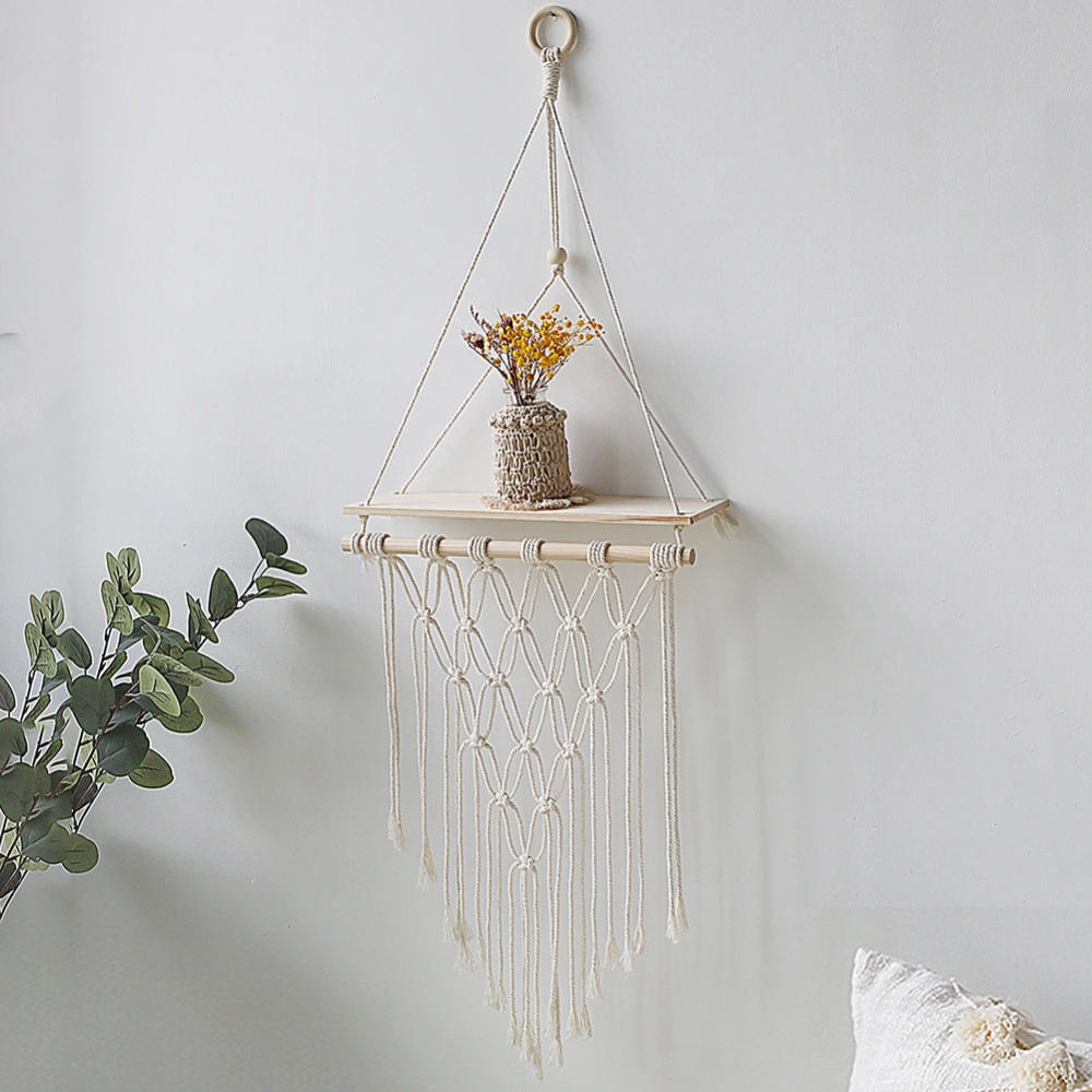 Tassel Leaf Woven Tapestry Rack Decoration Storage