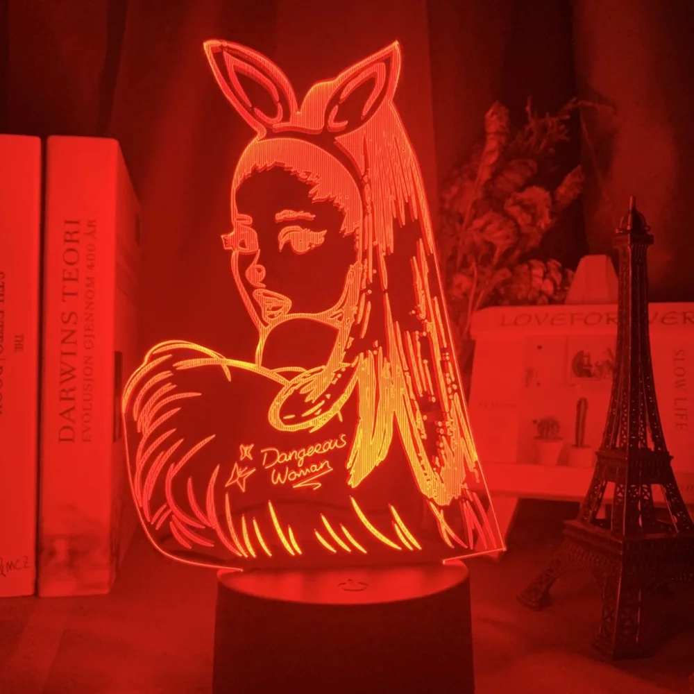 Creativity Singer Ariana 3D Colorful Night Light Gift