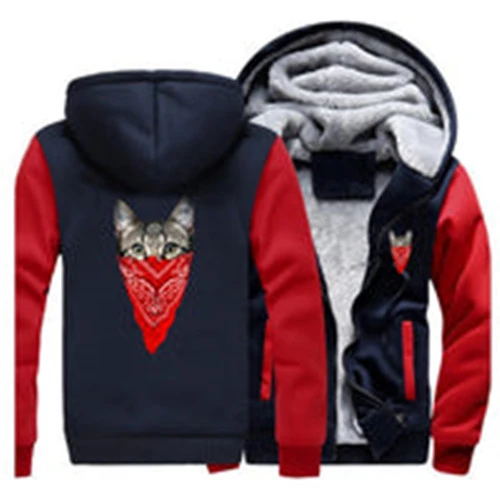 Cotton Cardigan Skull Sweater Men's Zipper Coat