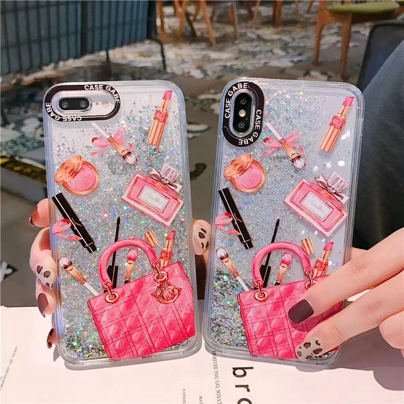 Fashion Minimalist Liquid Glitter Quicksand Phone Case