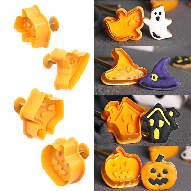 4-piece 3D Stereo Cartoon Biscuit Mold