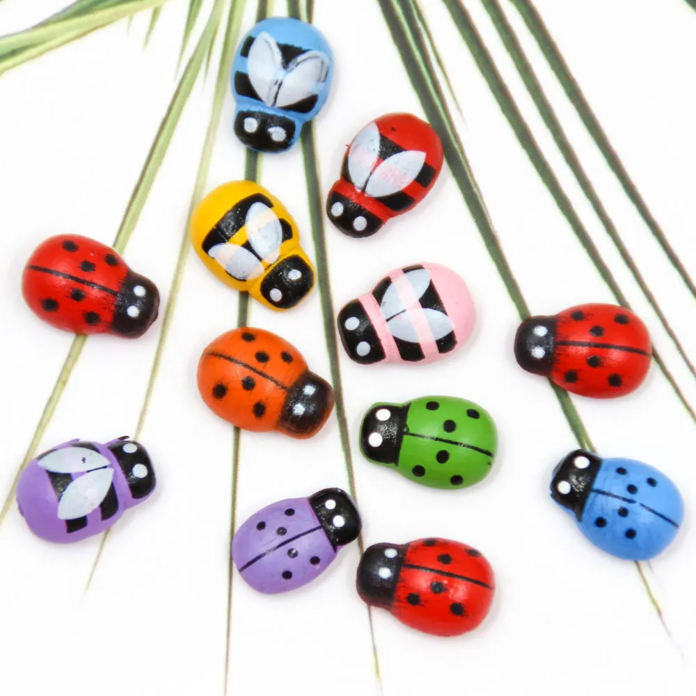 DIY Colorful 7-star Ladybird Button Cartoon Children's Color Painting