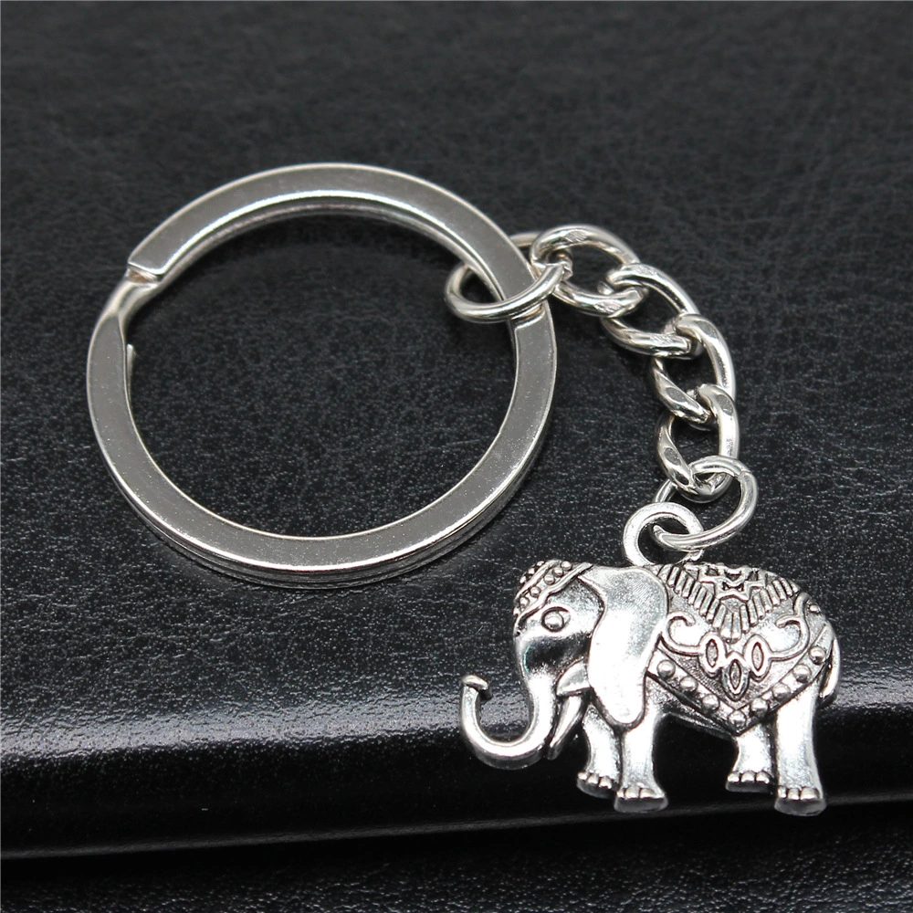 Single-sided Elephant Pendant Keychain