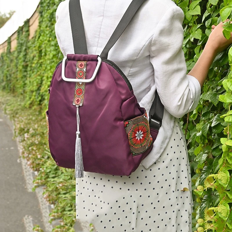 Featured Small Country Style Embroidered Backpack