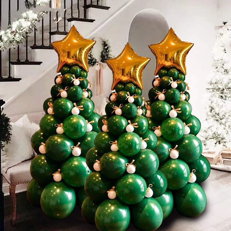 Christmas Dark Green Latex Balloon Package