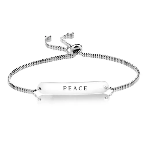 Peace Stretch Stainless Steel Bracelet