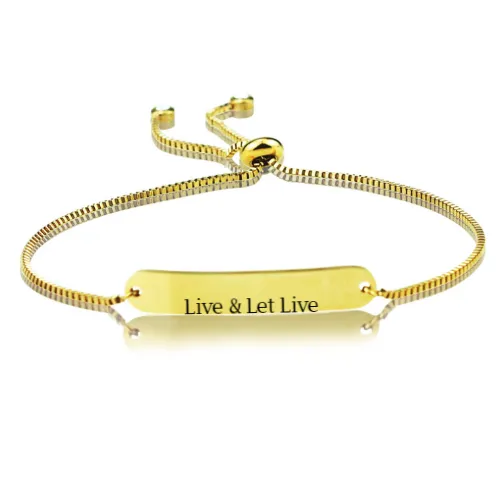 Live & Let Live Stretch Stainless Steel Bracelet