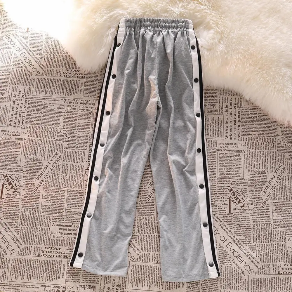 Gray Trousers Sport Style Pants