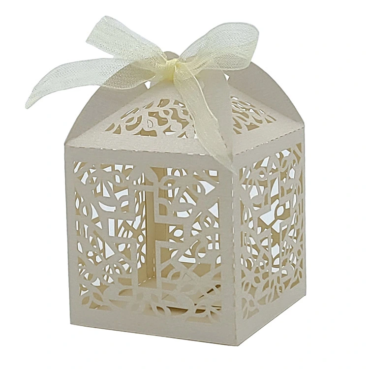 Laser Cross Hollow Wedding Candies Box