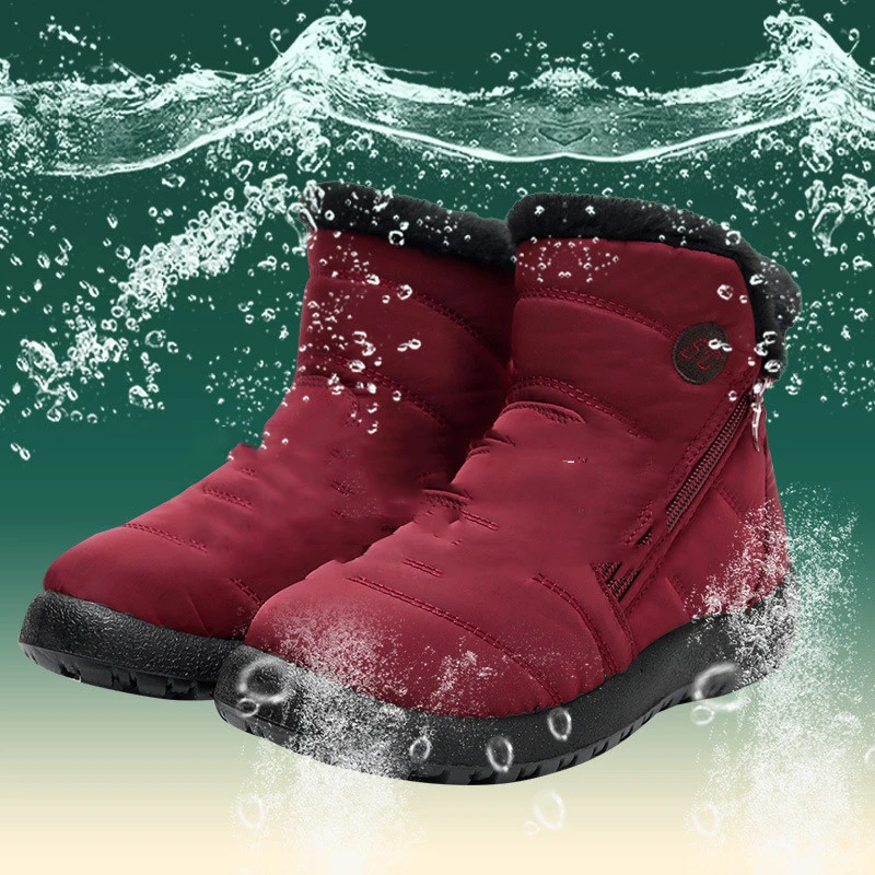 Snow Boots Thickened Water-repellent Cloth Mother's Cotton Shoes