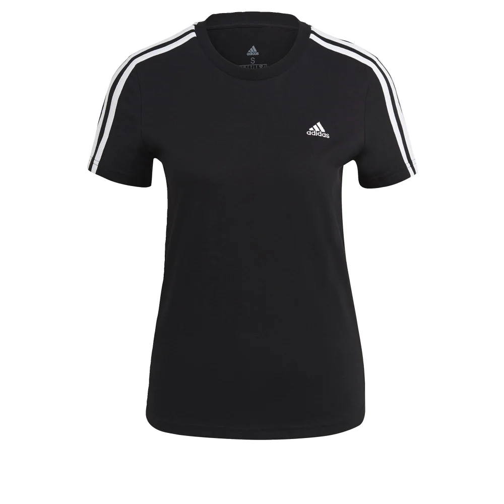 adidas Women's Essentials Slim 3-Stripes Tee