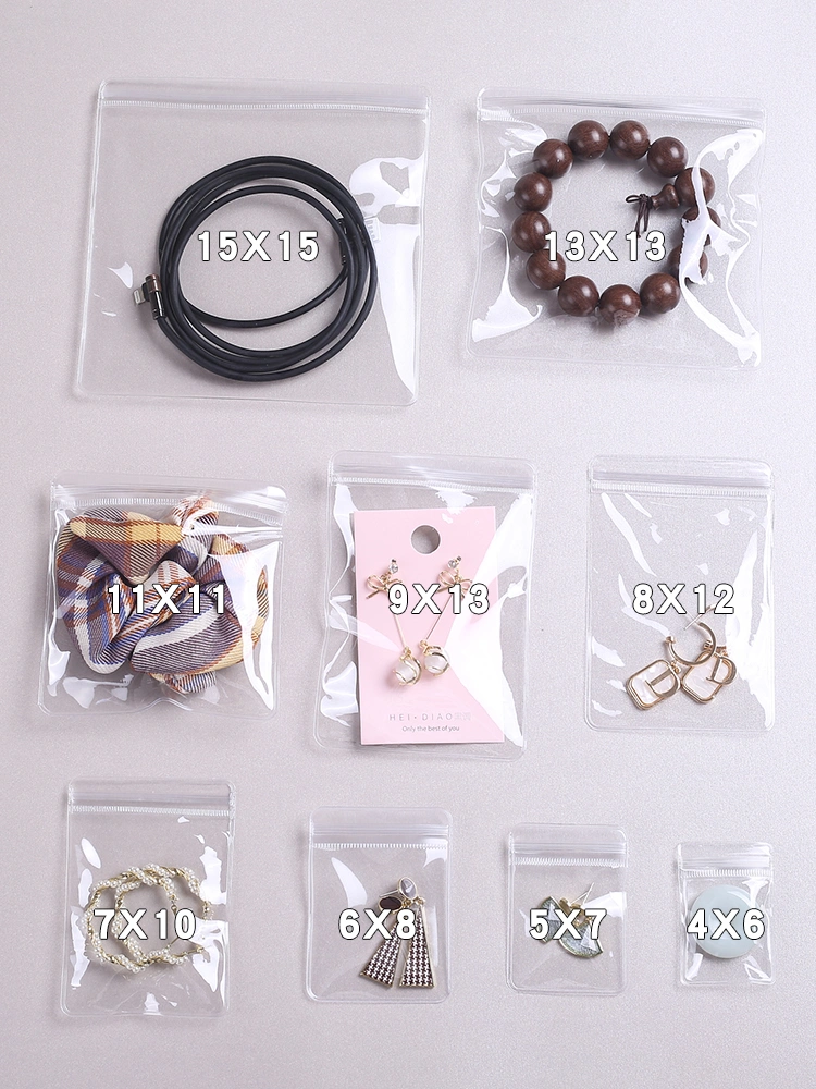 Clear Pvc Ziplock Jewelry Accessories Protective Anti-oxidation Storage Bag