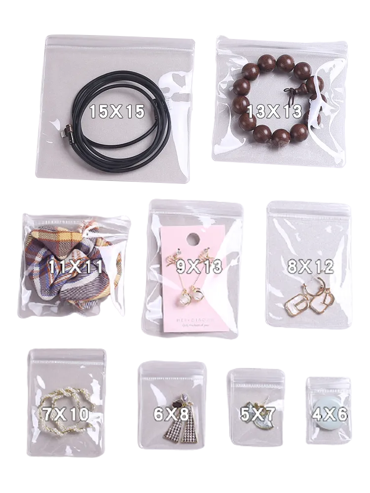 Clear Pvc Ziplock Jewelry Accessories Protective Anti-oxidation Storage Bag