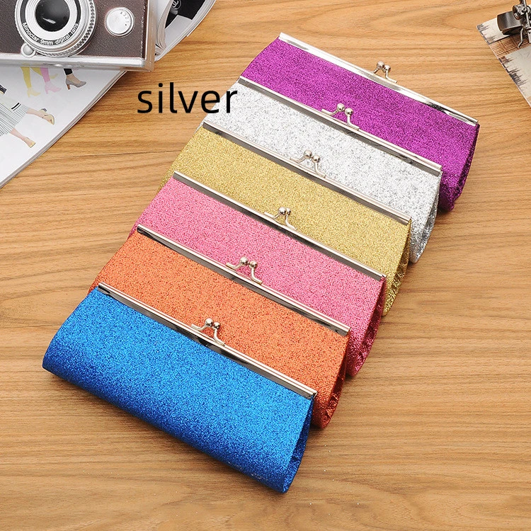 Long Wallet With Metal Clip Creative Chain Tote