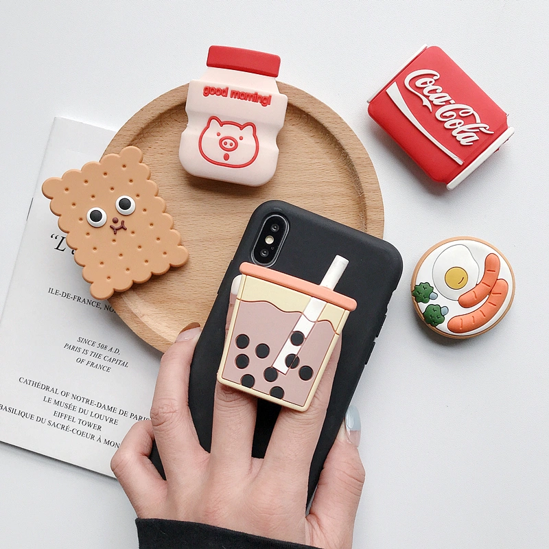 Cartoon Telescopic Mobile Phone Case Adhesive Ring Buckle