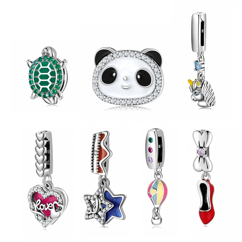 Panda Hot Air Balloon Stars All Kinds Of Watch Chain Beads Clip 925 Sterling Silver Diy Accessories Loose Beads