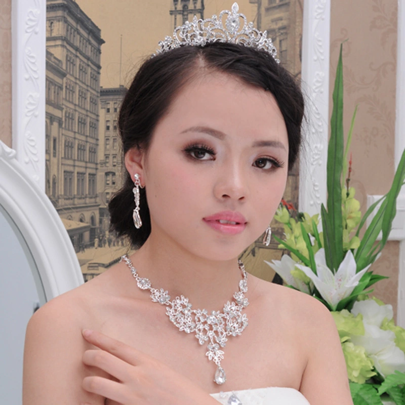 New Bridal Necklace Headpiece Set Of Three