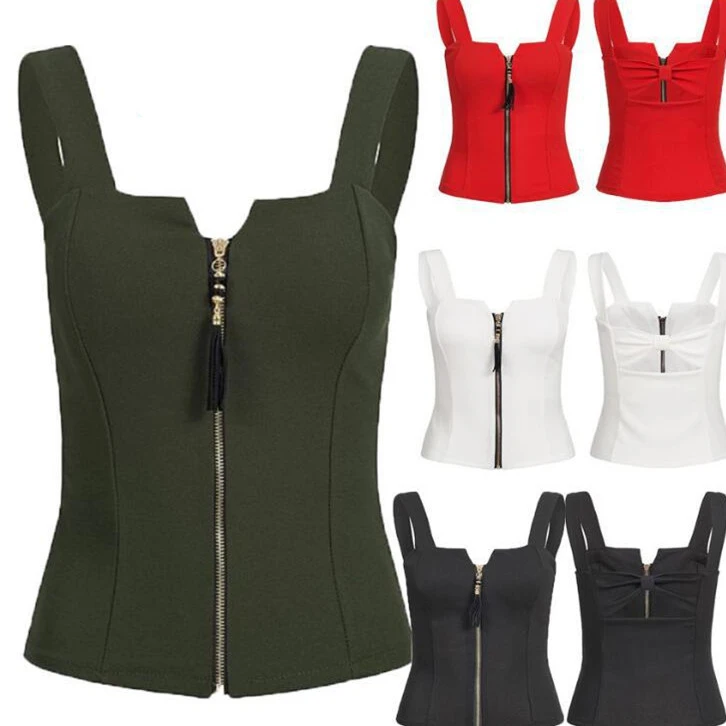 Women's Fashion Casual Work Word Back Zipper Bow Top