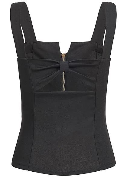 Women's Fashion Casual Work Word Back Zipper Bow Top