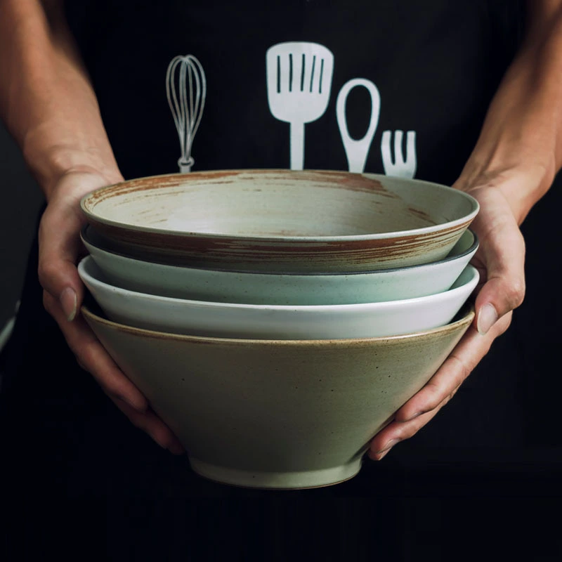 Japanese Handmade Coarse Bamboo Hat Noodle Bowl