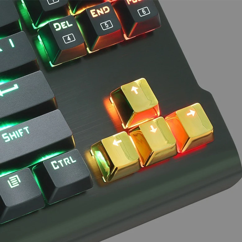 Electroplated Alloy Keycap Mechanical Keyboard 12 Keys