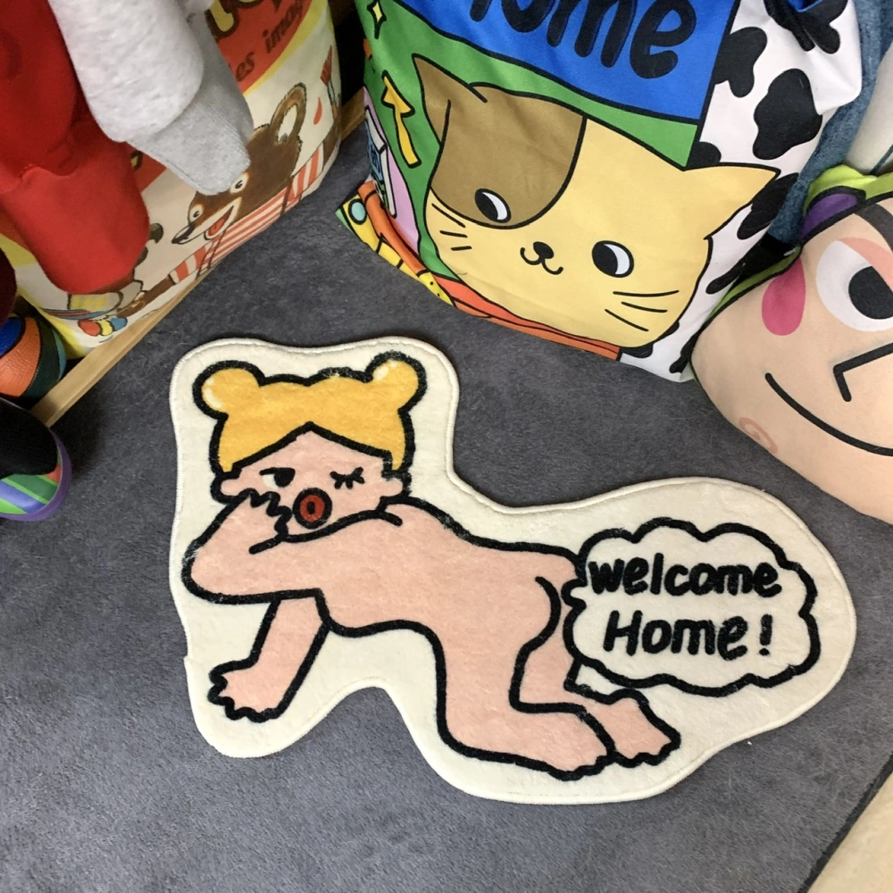 Entryway Cartoon Cute Carpet Non-slip Mat Room Arrangement