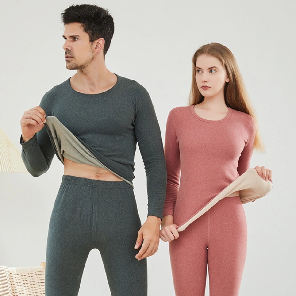 Women's Bound Velvet Thermal Underwear Suit