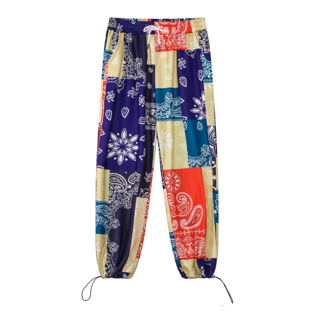 Yellow Cashew Flower Full Printing Nine Minutes Pants Beach Leisure