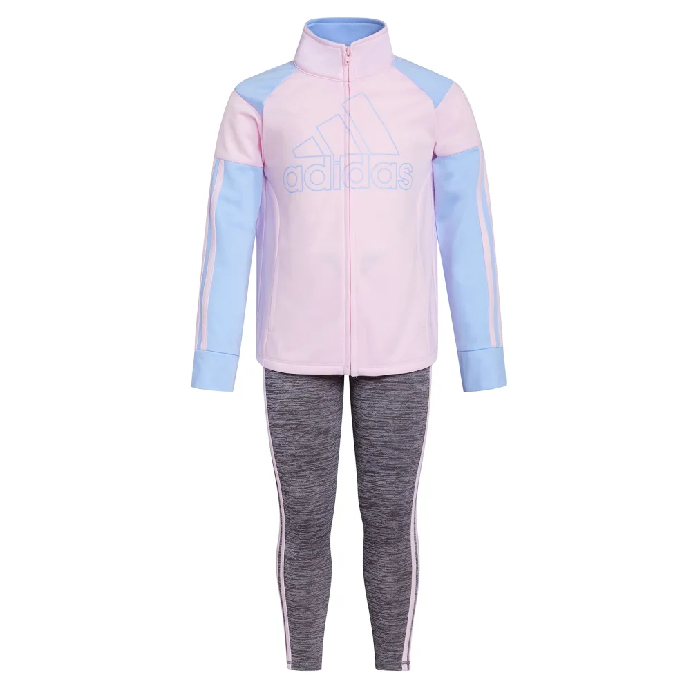 adidas girls 2 Piece Tricot Jacket & Tight Set