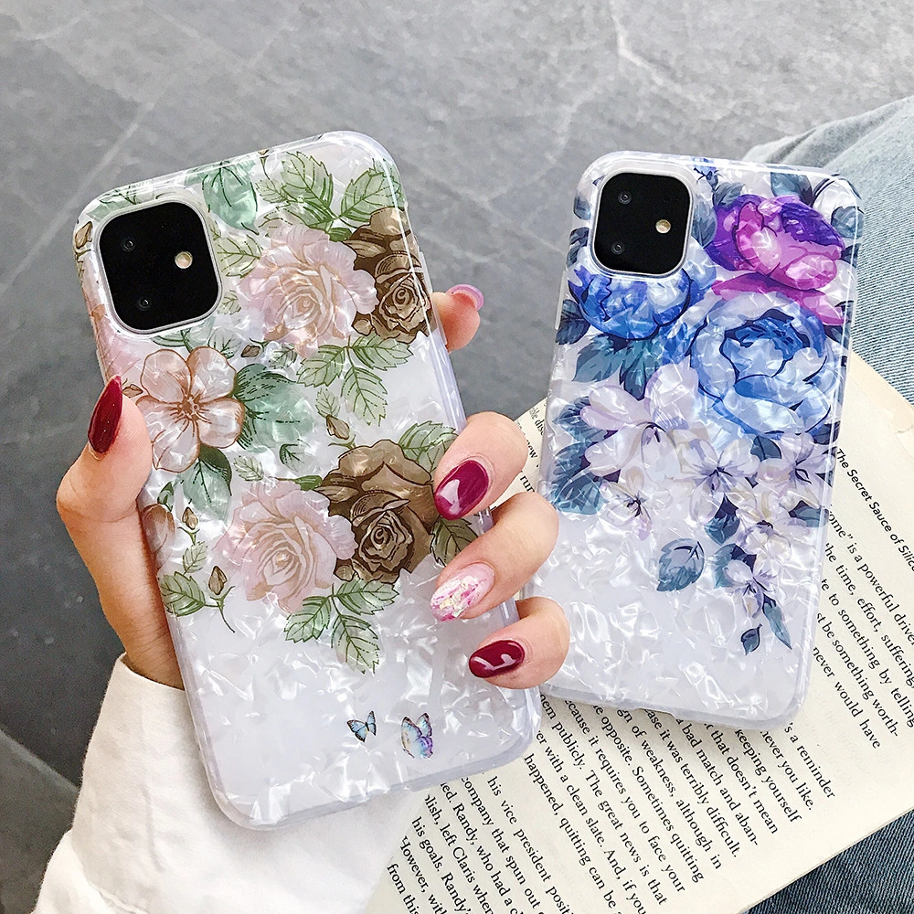 Shell Pattern Floral Phone Case Protector