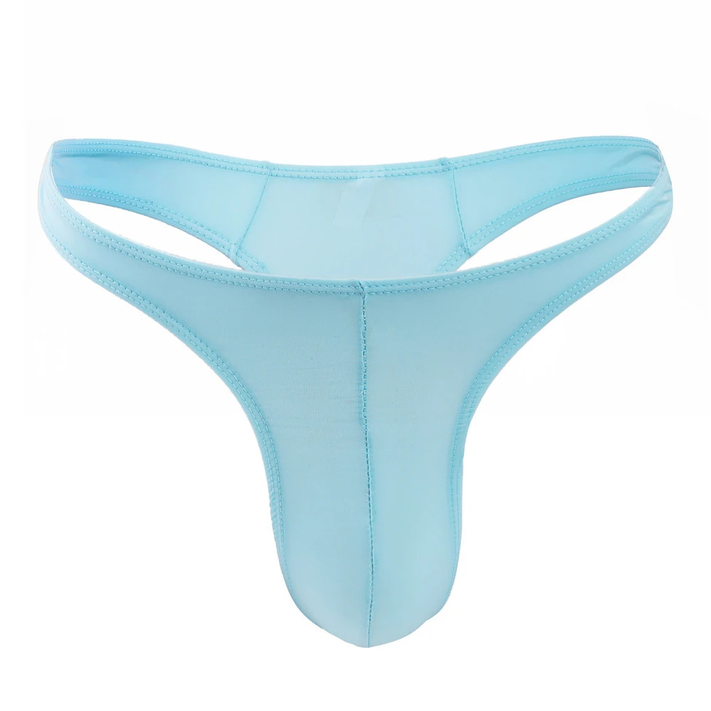 Ice Silk Men's Transparent T-back Thin